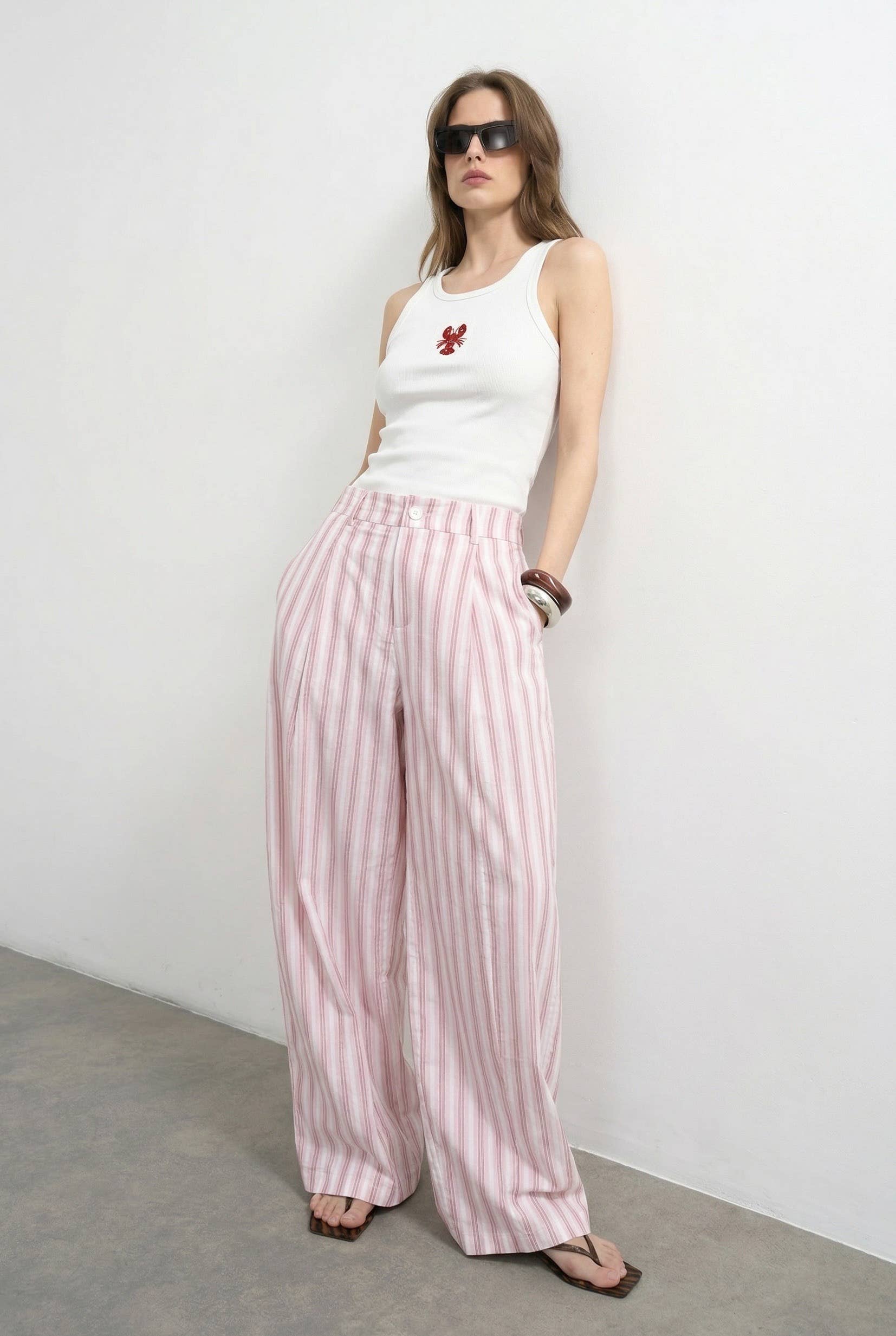 Gestreepte Ballonbroek – Rood