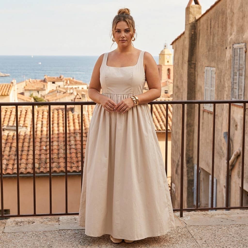 Plus Size - Lange Babydoll Jurk