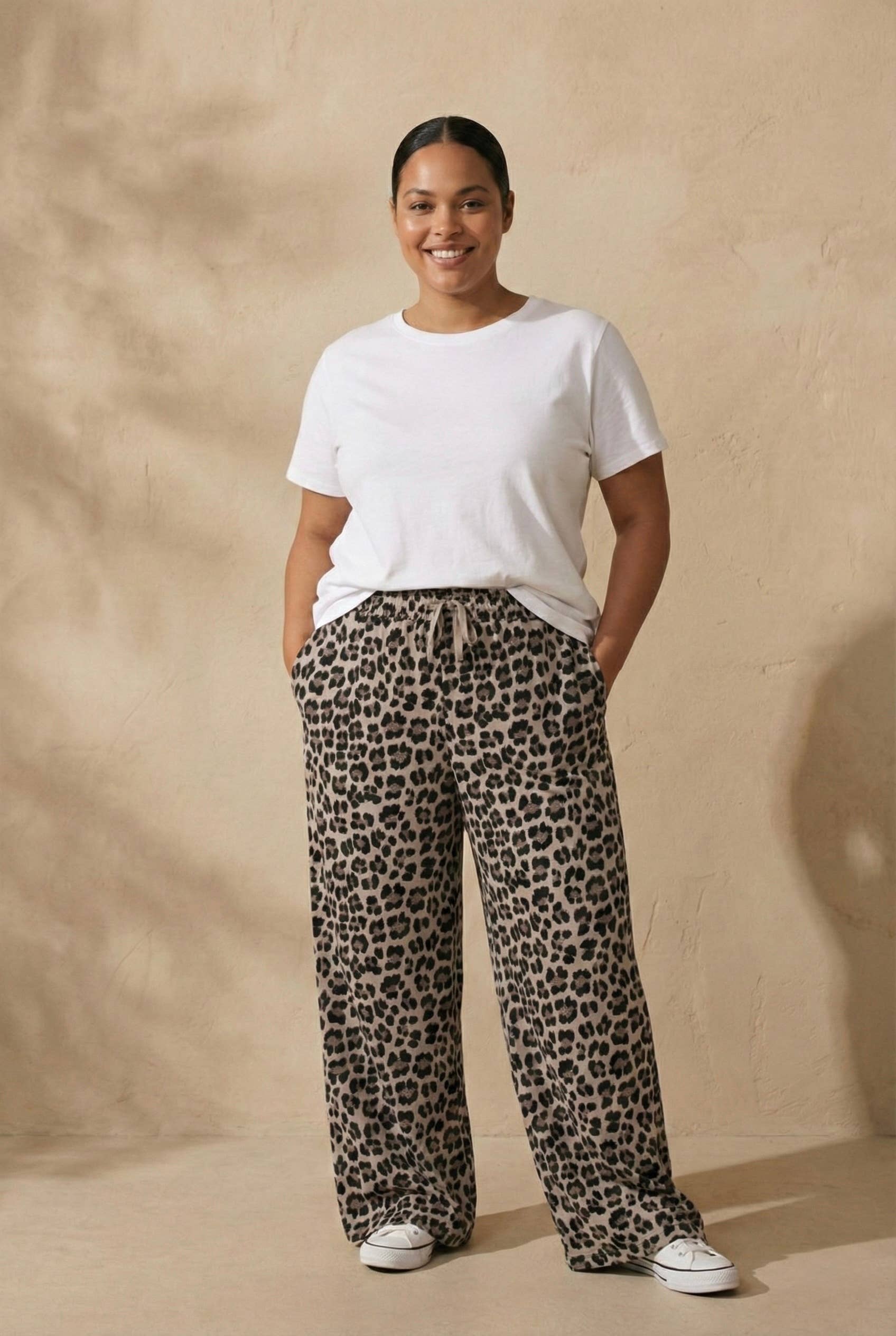 Leopard Palazzo Broek