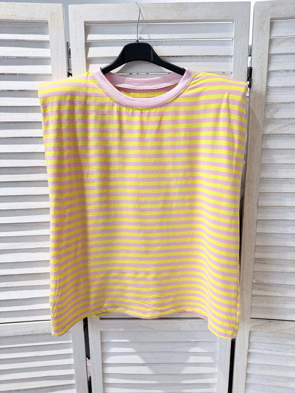 Gestreept T-shirt Geel